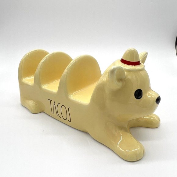 🚨SOLD🚨RAE DUNN 2022 Ceramic Chihuahua Dog Tacos Holder - Picture 2 of 6